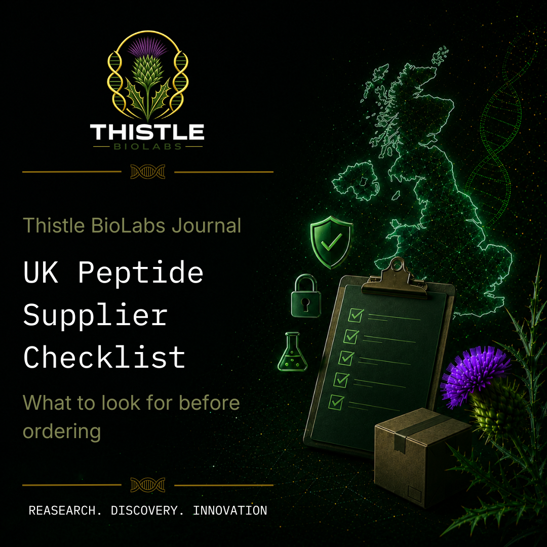 UK research peptide supplier checklist – Thistle BioLabs Journal