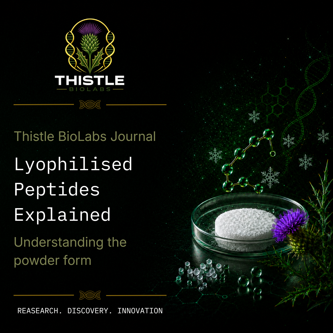 Lyophilised research peptides explained – Thistle BioLabs Journal